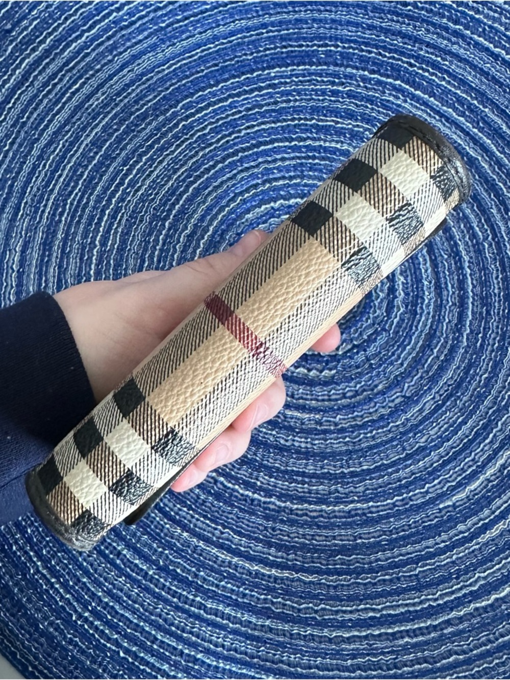 Burberry Beige Black Red Check Wallet - Picture 4 of 15
